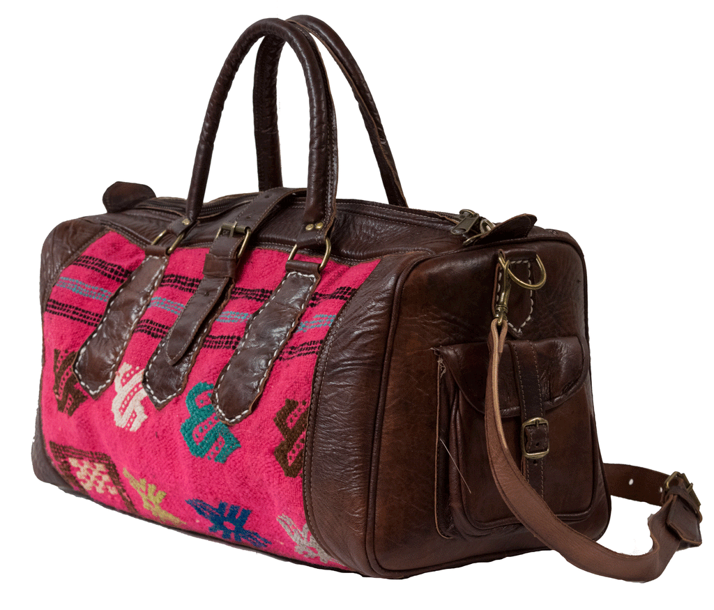 Moroccan Kilim Weekender Duffel Bag