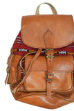 Moroccan Kilim Leather Backpack | Worldwide Textiles