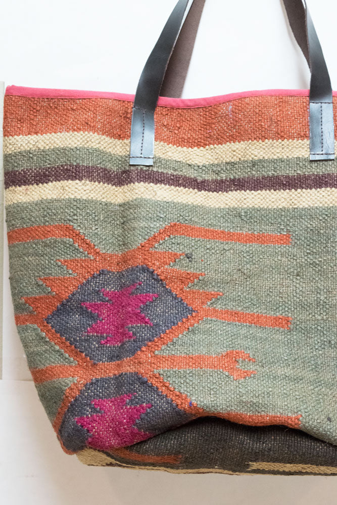Kilim Carpet Tote Bag | Worldwide Textiles