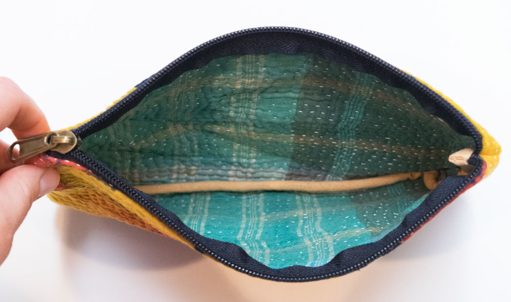 Indian Kantha Pouch | Worldwide Textiles
