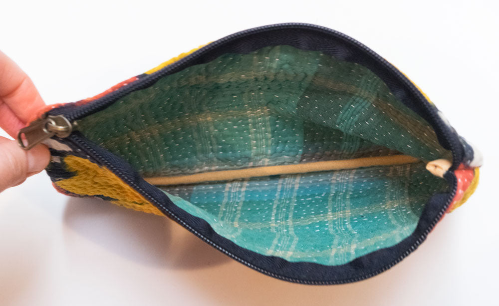 Indian Kantha Pouch | Worldwide Textiles