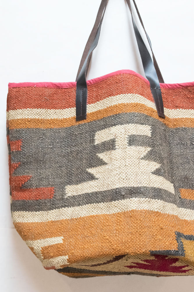 Kilim Carpet Tote Bag | Worldwide Textiles