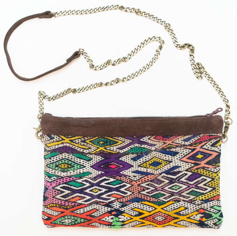 Moroccan Kilim Cross Body Satchel Bag | Worldwide Textiles