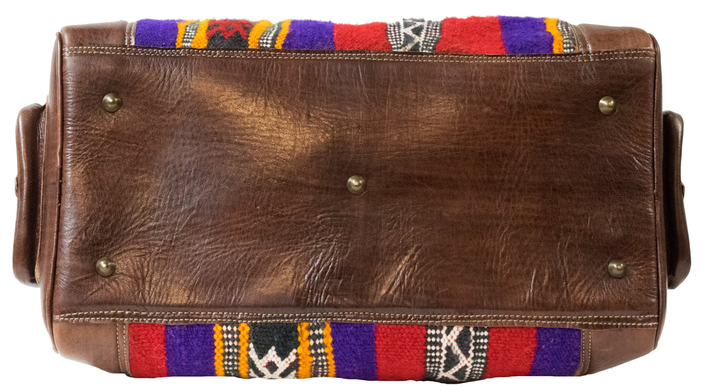 Moroccan Kilim Weekender Duffel Bag | Worldwide Textiles