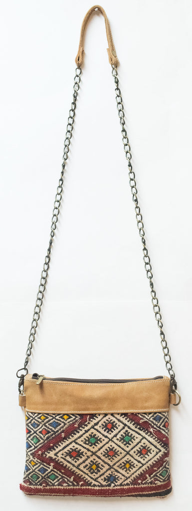 Moroccan Kilim Cross Body Satchel Purse | Worldwide Textiles