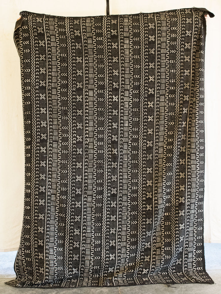 Mali Mudcloth Tribal Throw Blanket | Worldwide Textiles