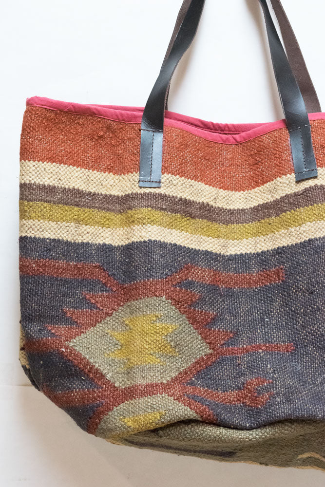 Kilim Carpet Tote Bag | Worldwide Textiles