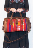 Moroccan Kilim Weekender Duffel Bag | Bohemian Textiles | Worldwide Textiles