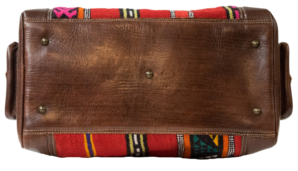 Moroccan Kilim Weekender Duffel Bag | Worldwide Textiles