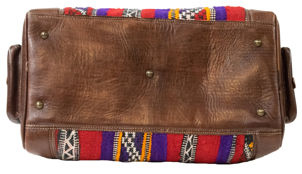 Moroccan Kilim Weekender Duffel Bag | Worldwide Textiles