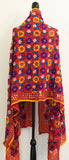 Vintage Indian Embroidered Silk Scarf