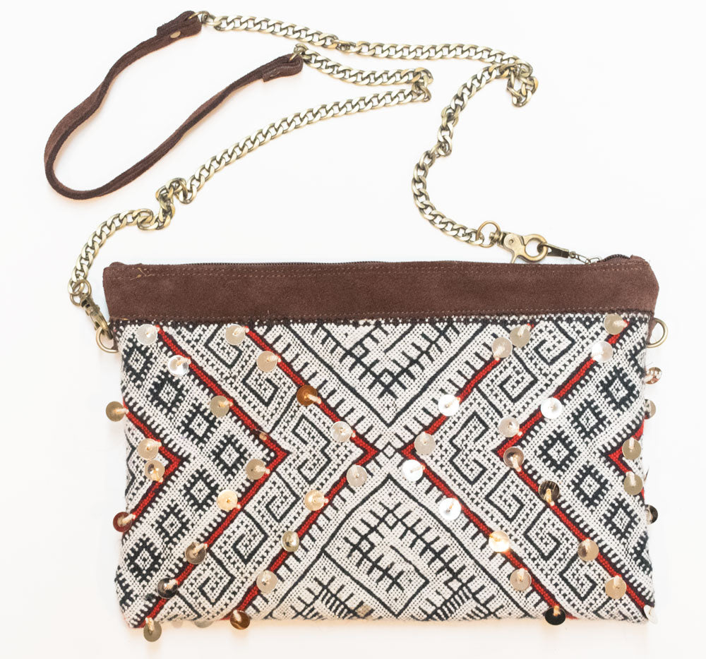 Moroccan Kilim Cross Body Satchel Bag | Worldwide Textiles