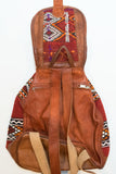 Moroccan Kilim Leather Backpack | Worldwide Textiles