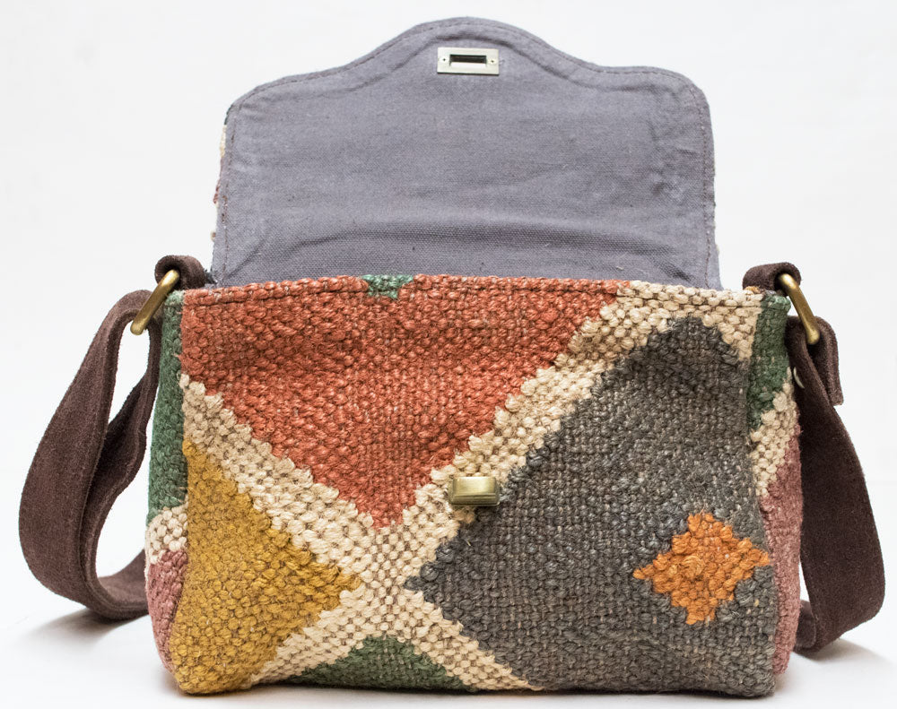 Kilim Carpet Side Satchel | Worldwide Textiles