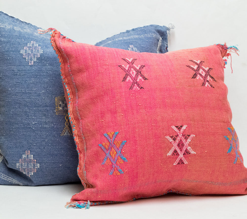 Moroccan Agave Cactus Silk Pillows | Worldwide Textiles