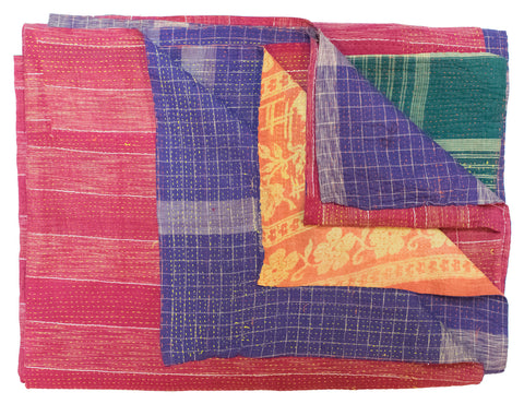 Vintage Indian Kantha Quilt | Worldwide Textiles