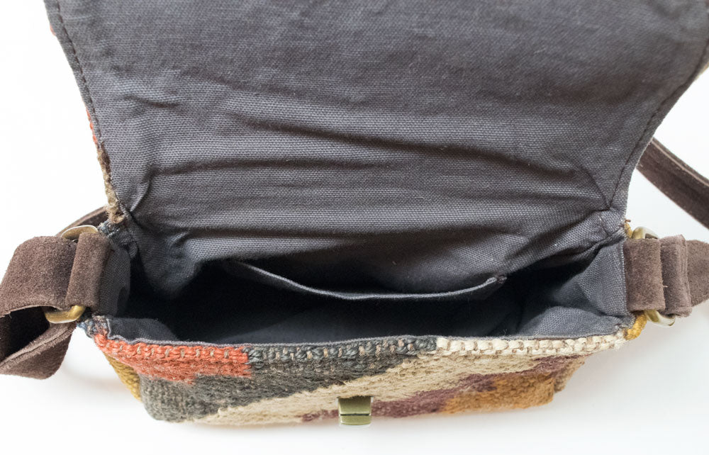 Kilim Carpet Side Satchel | Worldwide Textiles