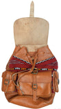 Moroccan Kilim Leather Backpack | Worldwide Textiles