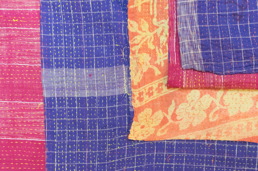 Vintage Indian Kantha Quilt | Worldwide Textiles