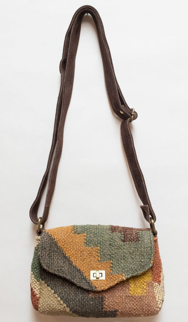 Kilim Carpet Side Satchel | Worldwide Textiles
