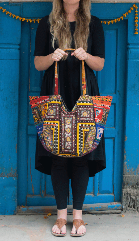 Vintage Afghani Textile Tote