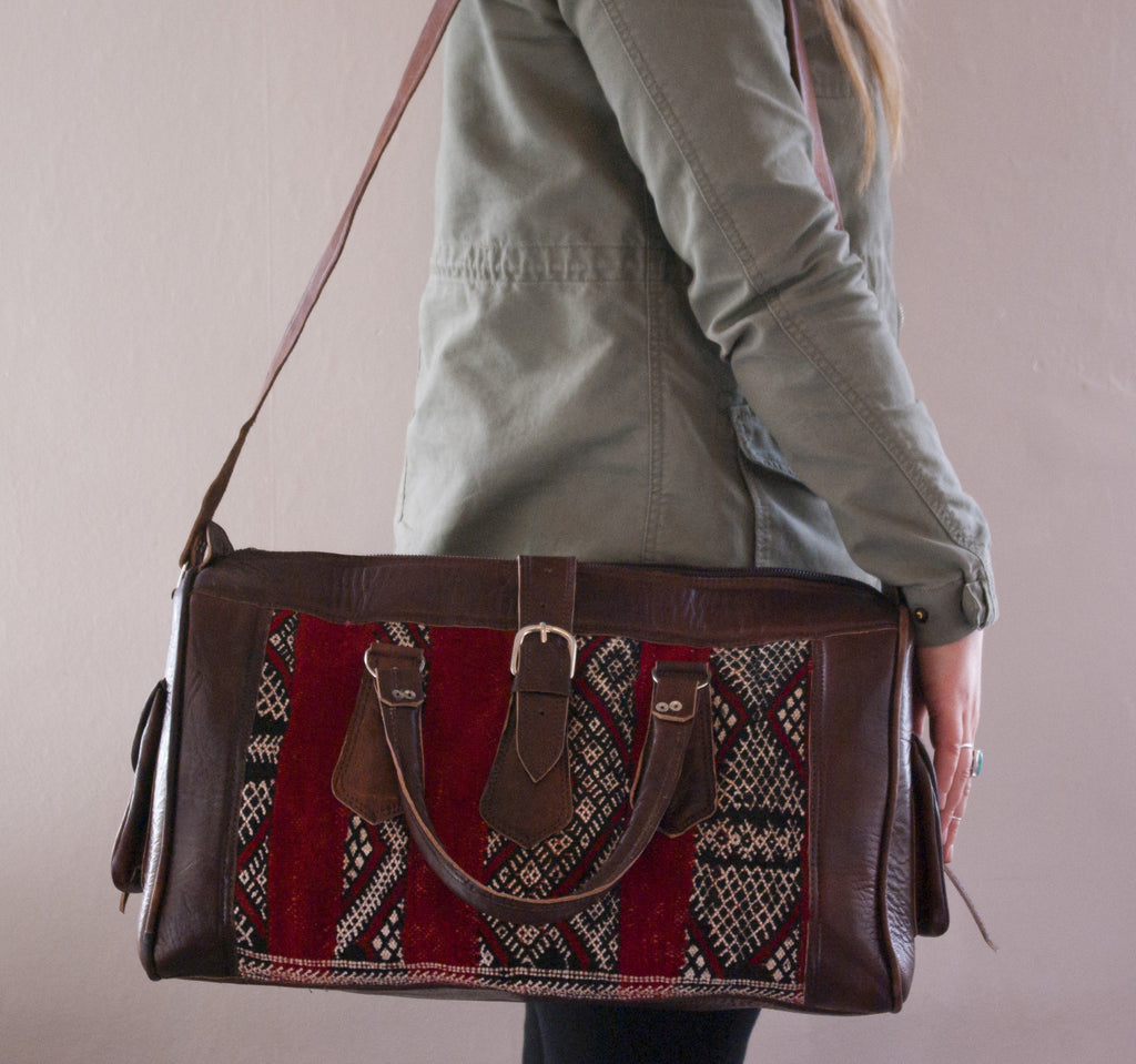 Moroccan Kilim Weekender Duffel Bag