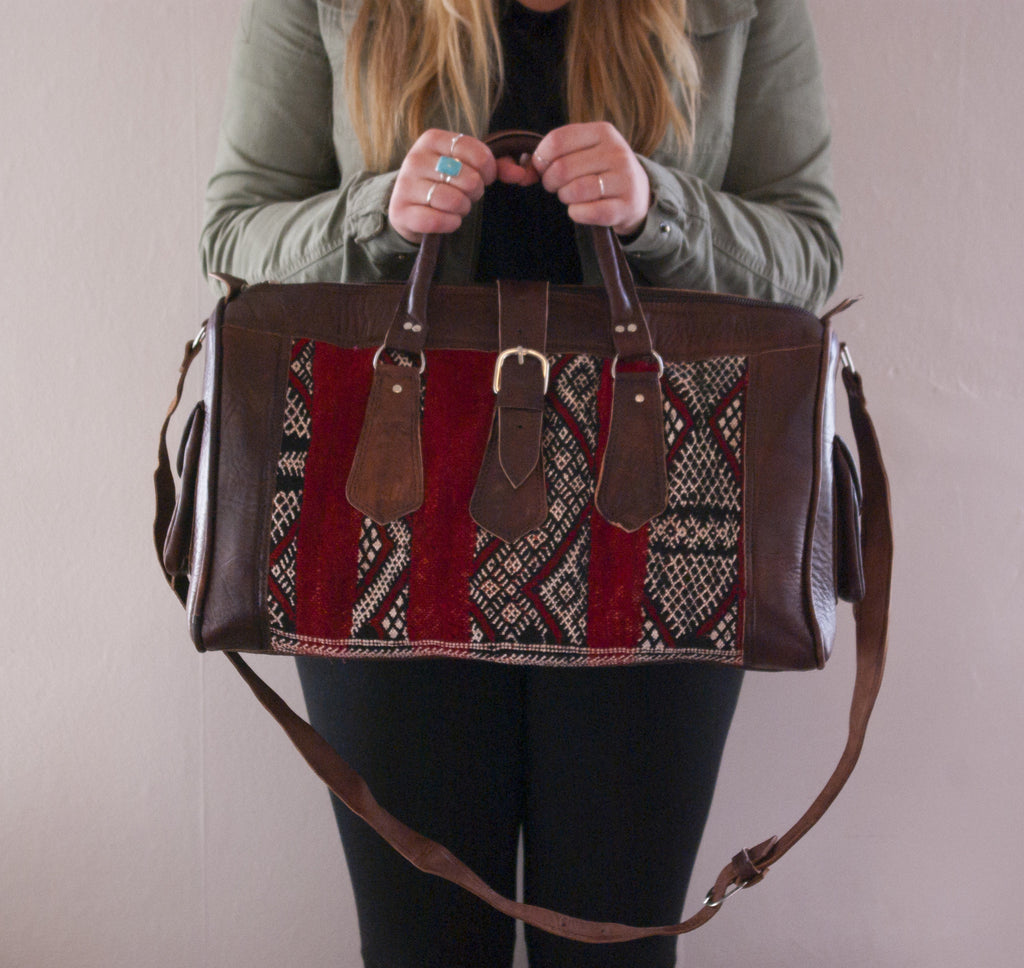 Moroccan Kilim Weekender Duffel Bag