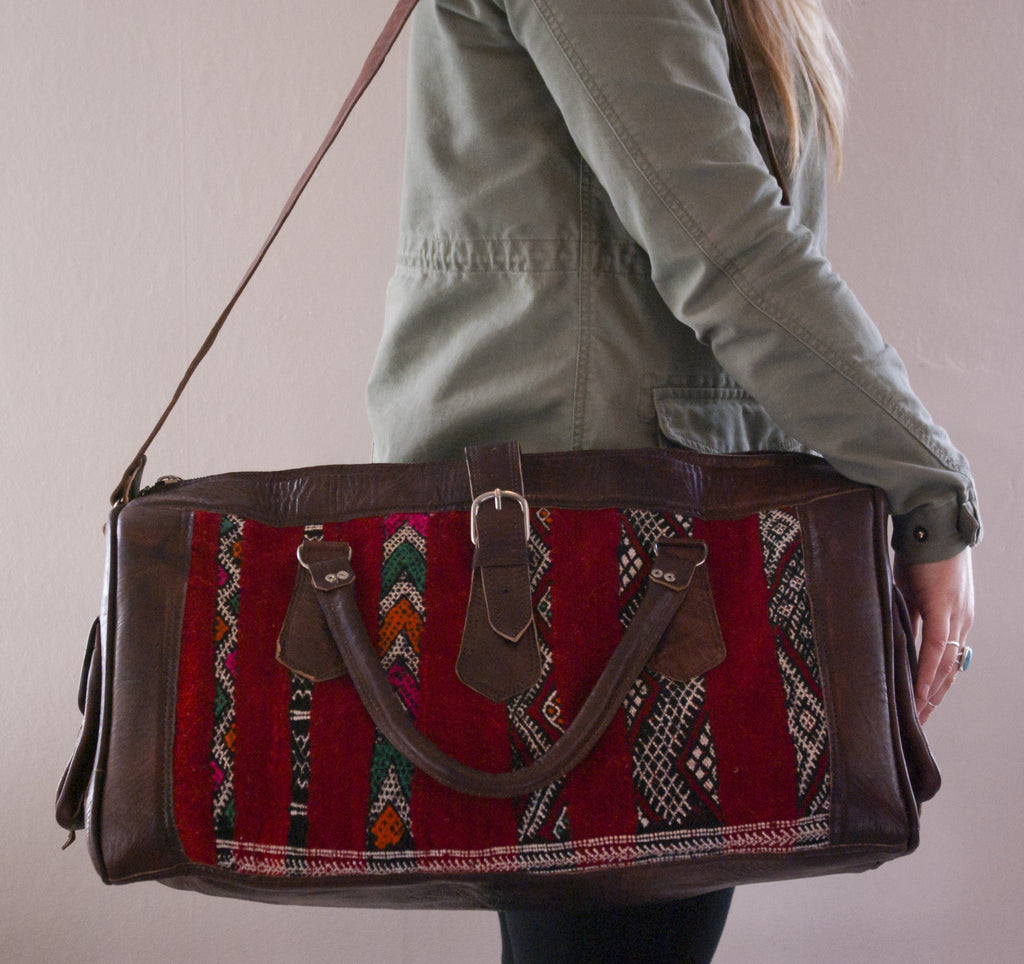 Moroccan Kilim Weekender Duffel Bag