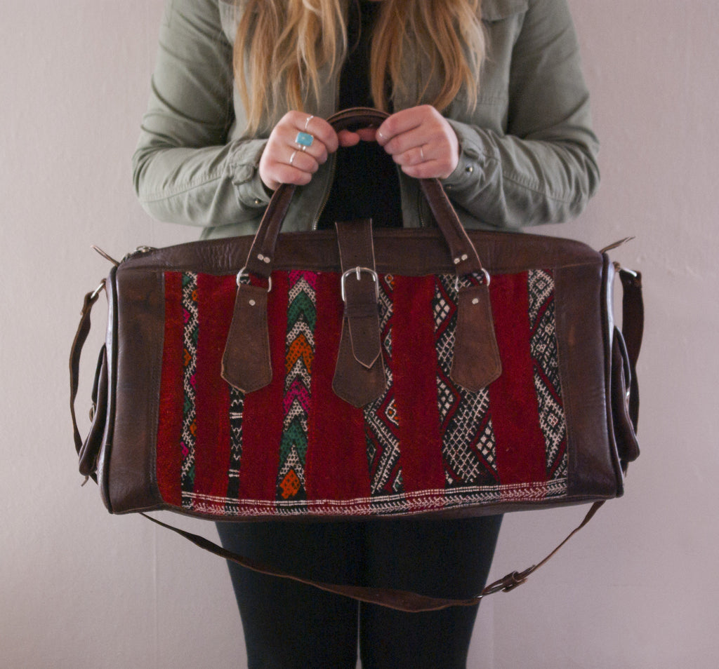 Moroccan Kilim Weekender Duffel Bag