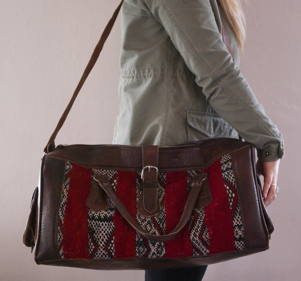 Moroccan Kilim Weekender Duffel Bag