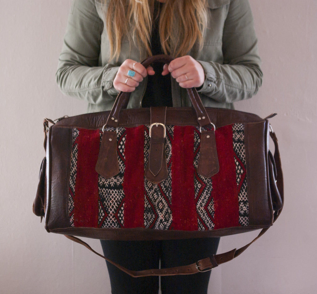 Moroccan Kilim Weekender Duffel Bag