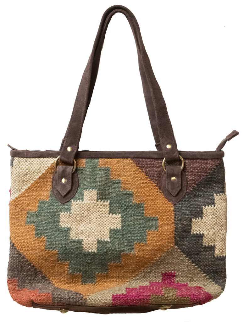 Indian Kilim Carpet Bag Purse