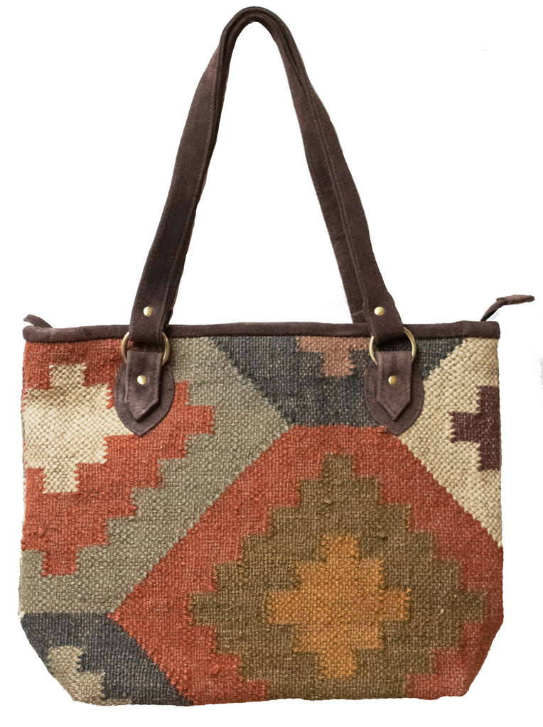 Indian Kilim Carpet Bag Purse