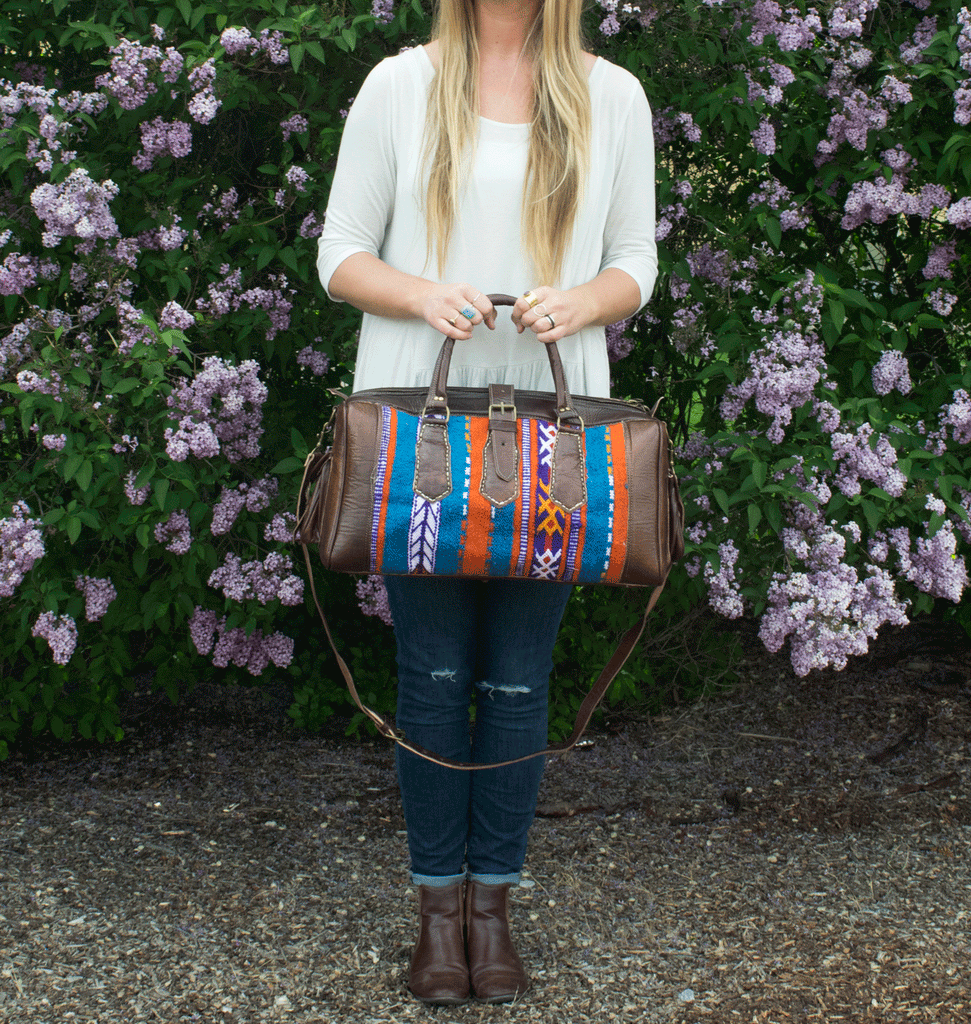 Moroccan Kilim Weekender Duffel