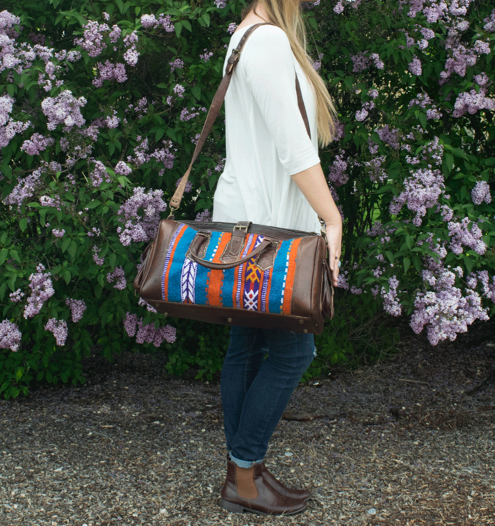 Moroccan Kilim Weekender Duffel