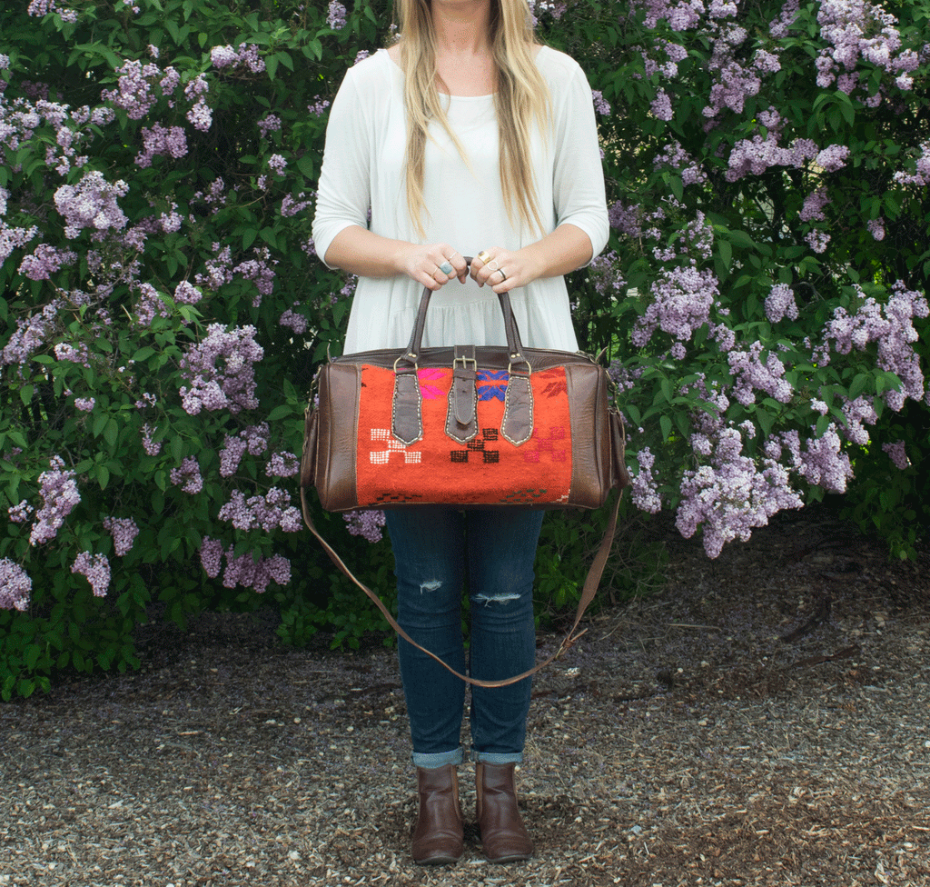 Moroccan Kilim Weekender Duffel