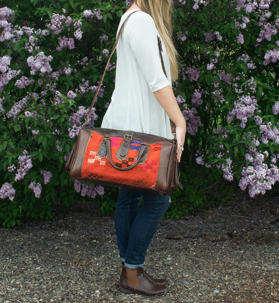 Moroccan Kilim Weekender Duffel