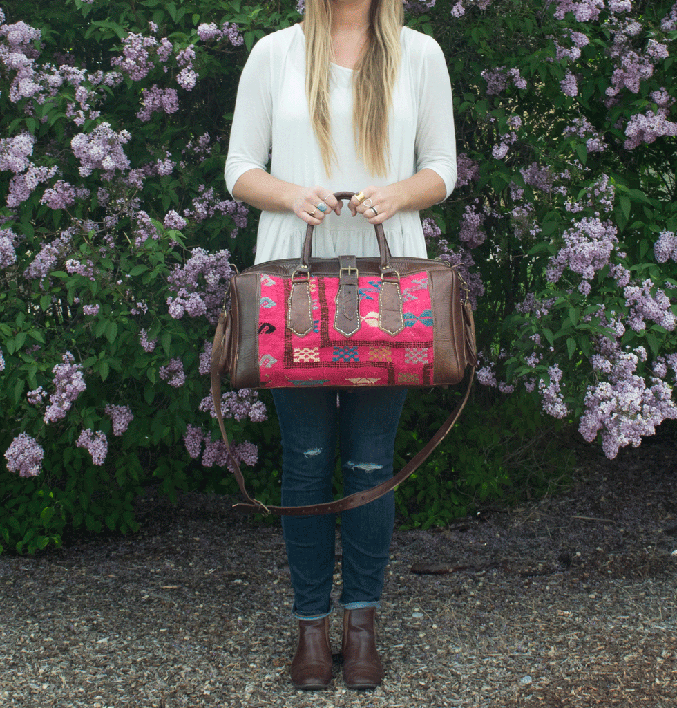 Moroccan Kilim Weekender Duffel