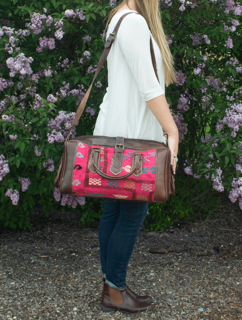 Moroccan Kilim Weekender Duffel