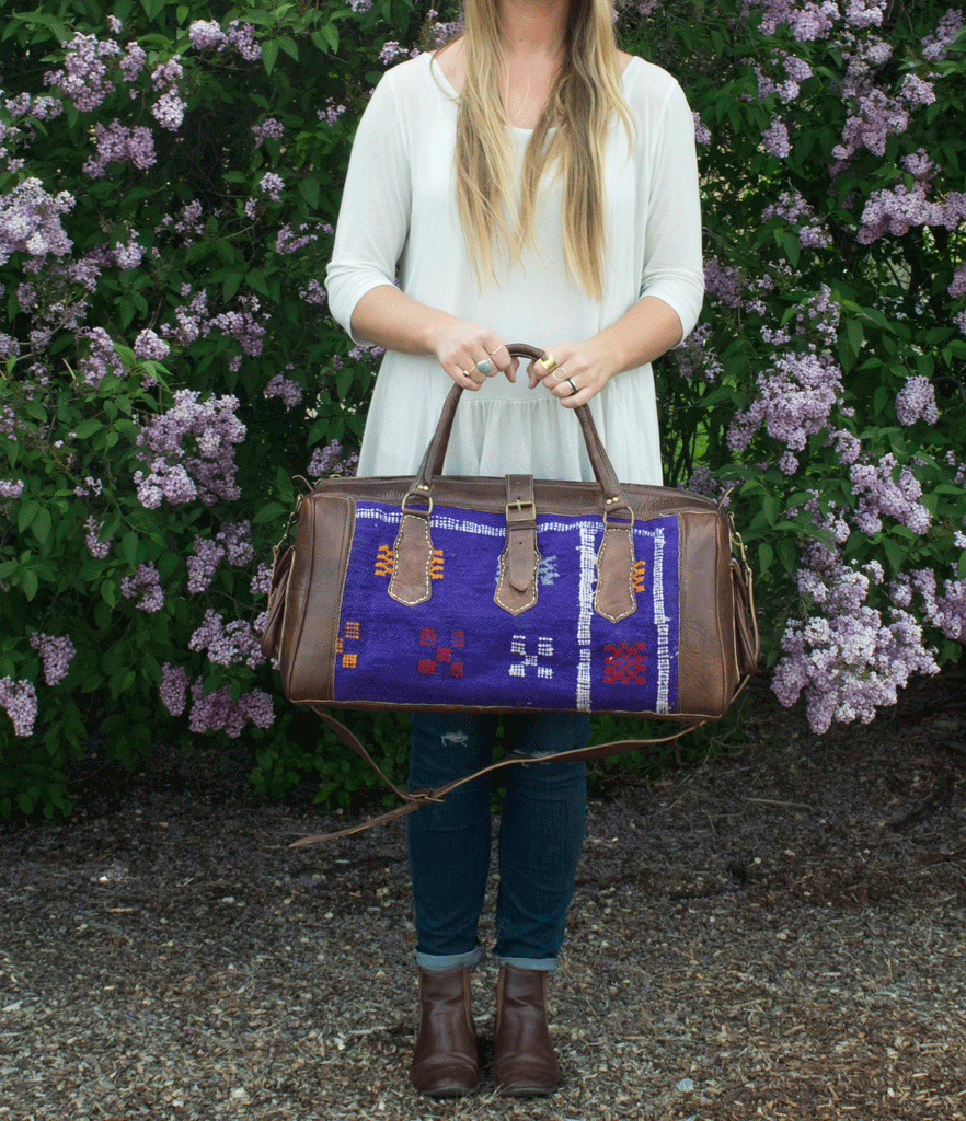 Moroccan Kilim Weekender Duffel