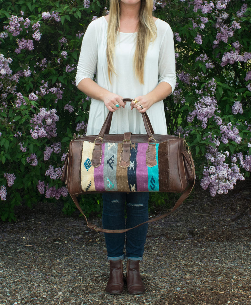 Moroccan Kilim Weekender Duffel