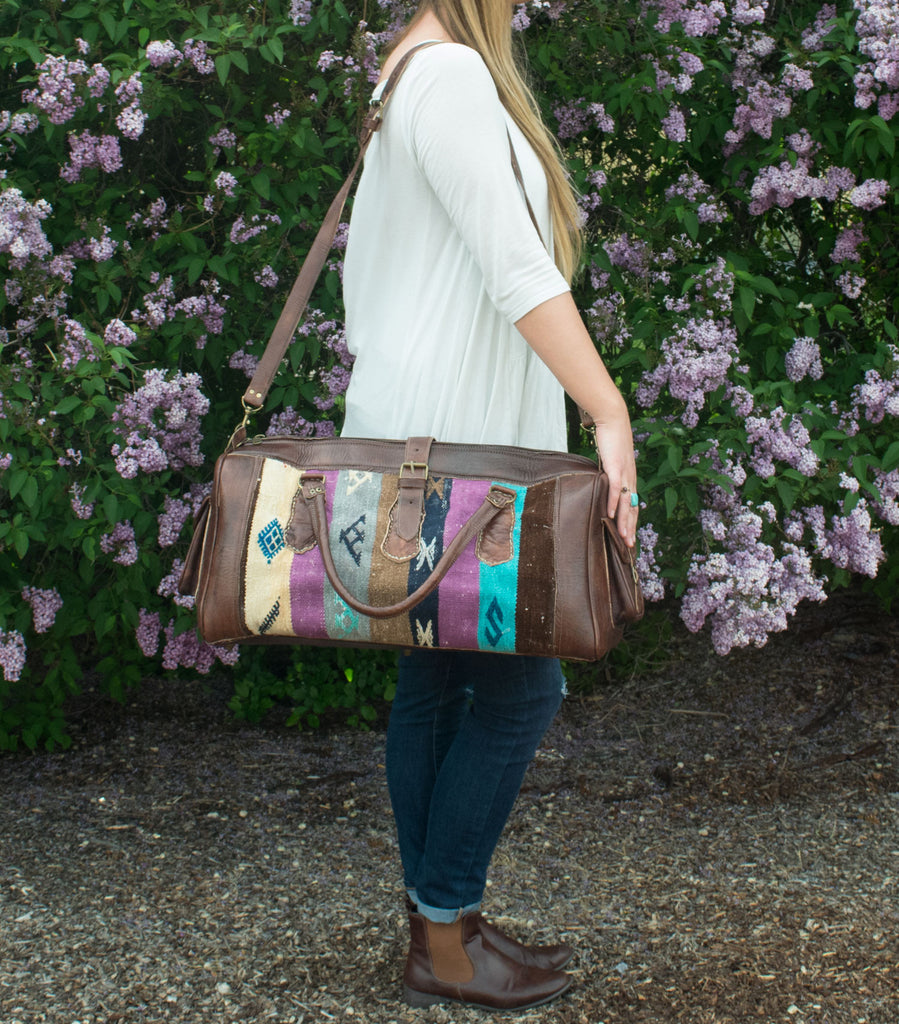Moroccan Kilim Weekender Duffel