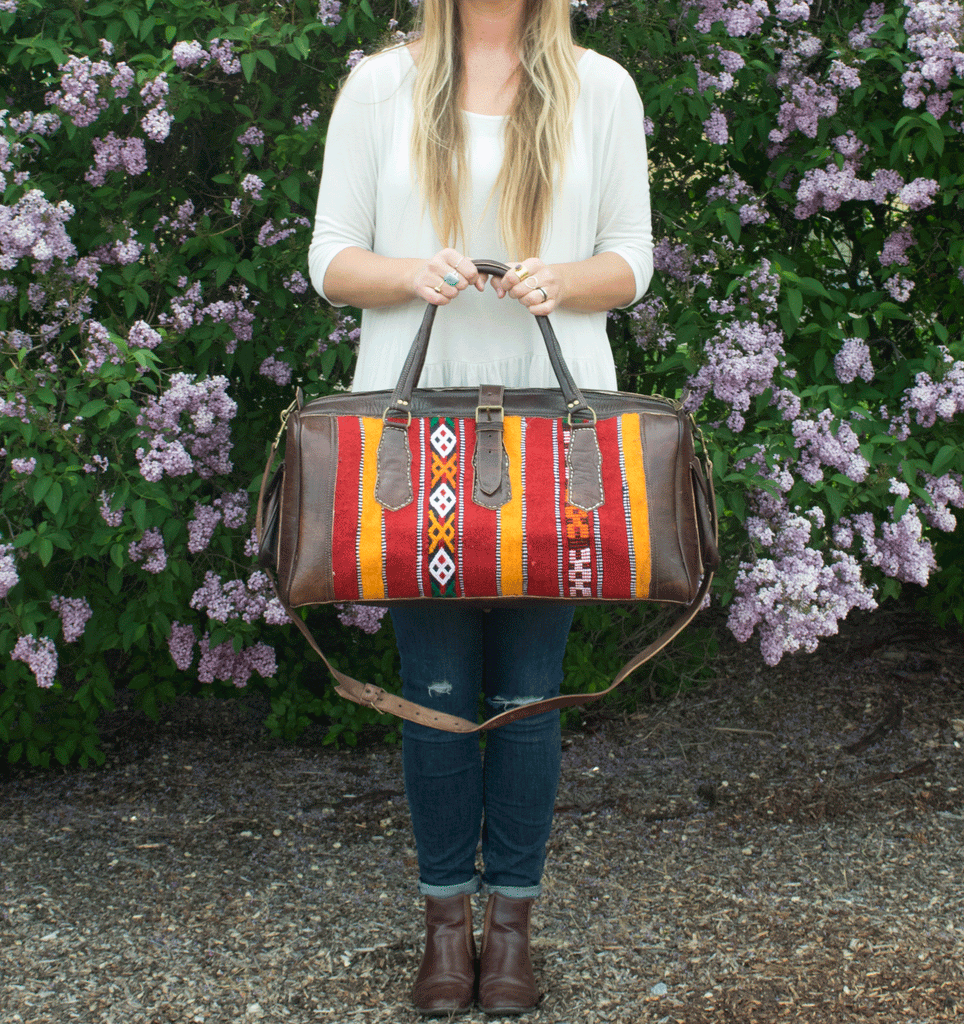 Moroccan Kilim Weekender Duffel