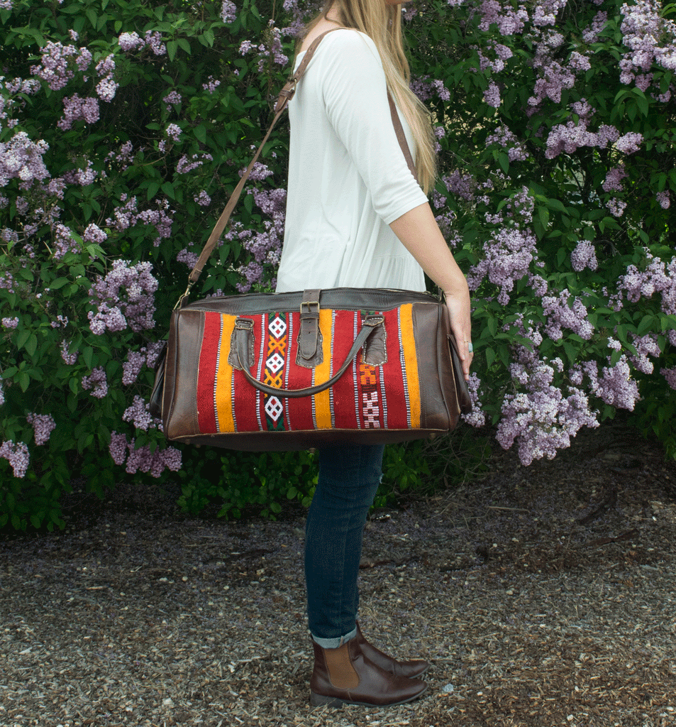 Moroccan Kilim Weekender Duffel