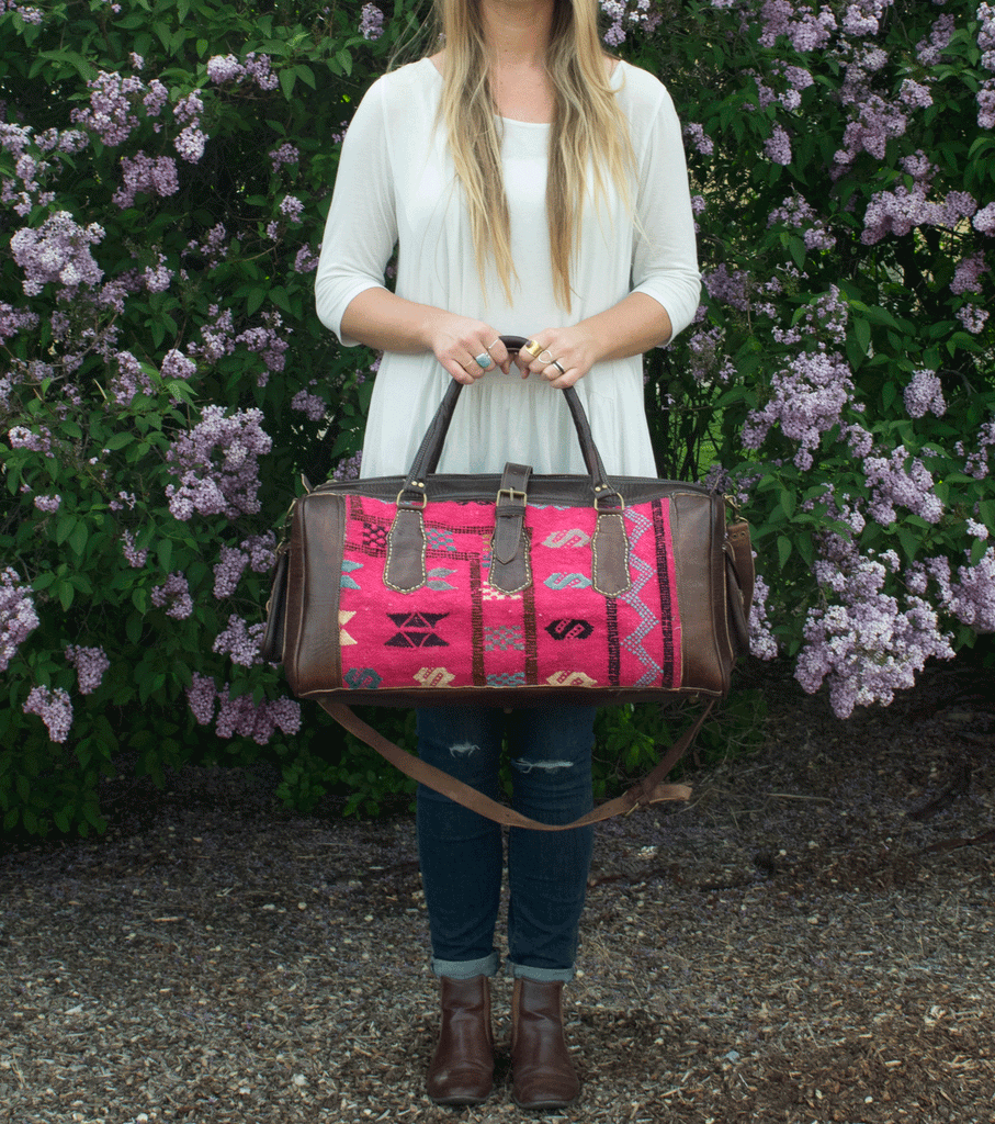 Moroccan Kilim Weekender Duffel