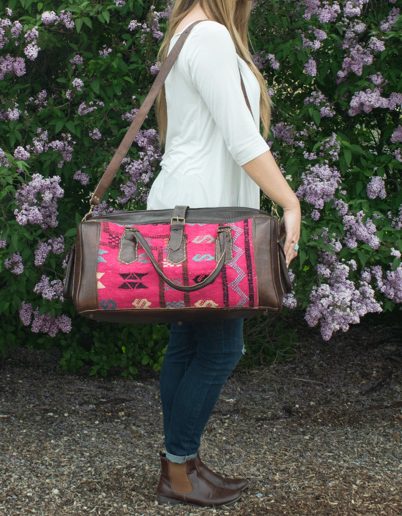 Moroccan Kilim Weekender Duffel
