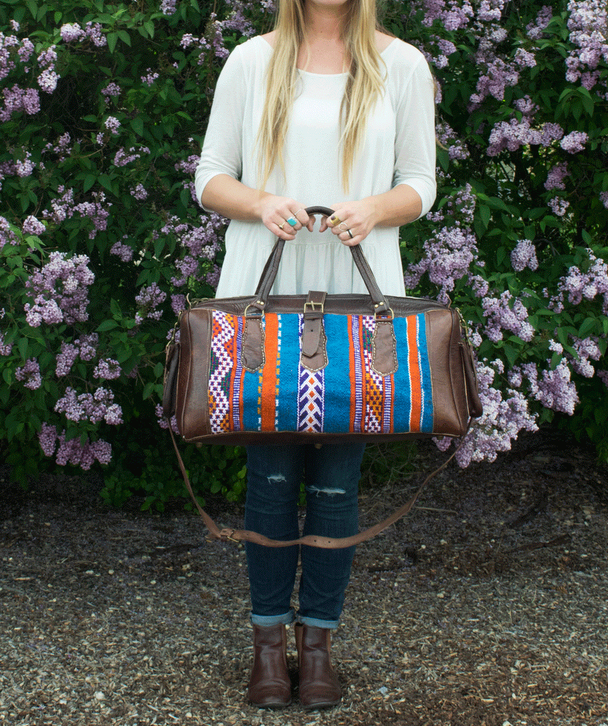Moroccan Kilim Weekender Duffel