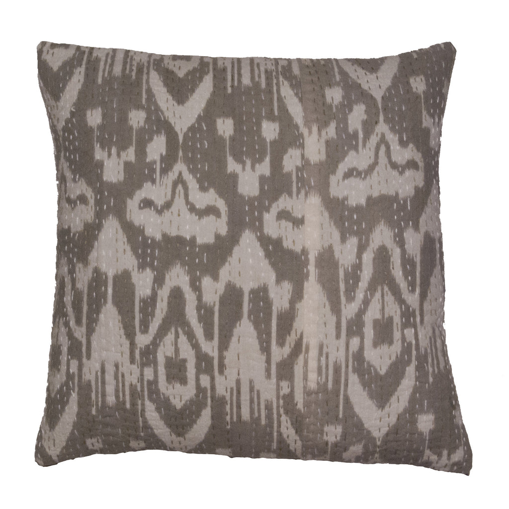 Indian Ikat Kantha Pillow