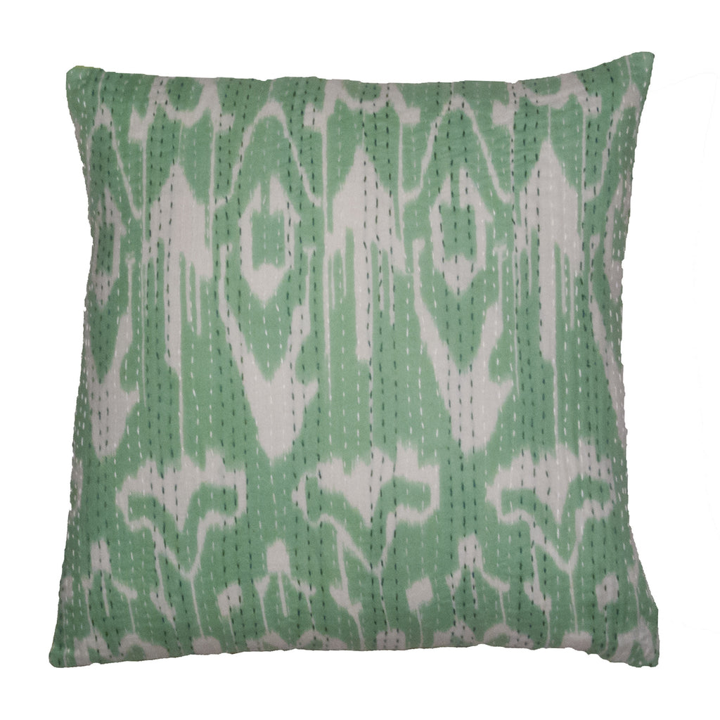 Indian Ikat Kantha Pillow