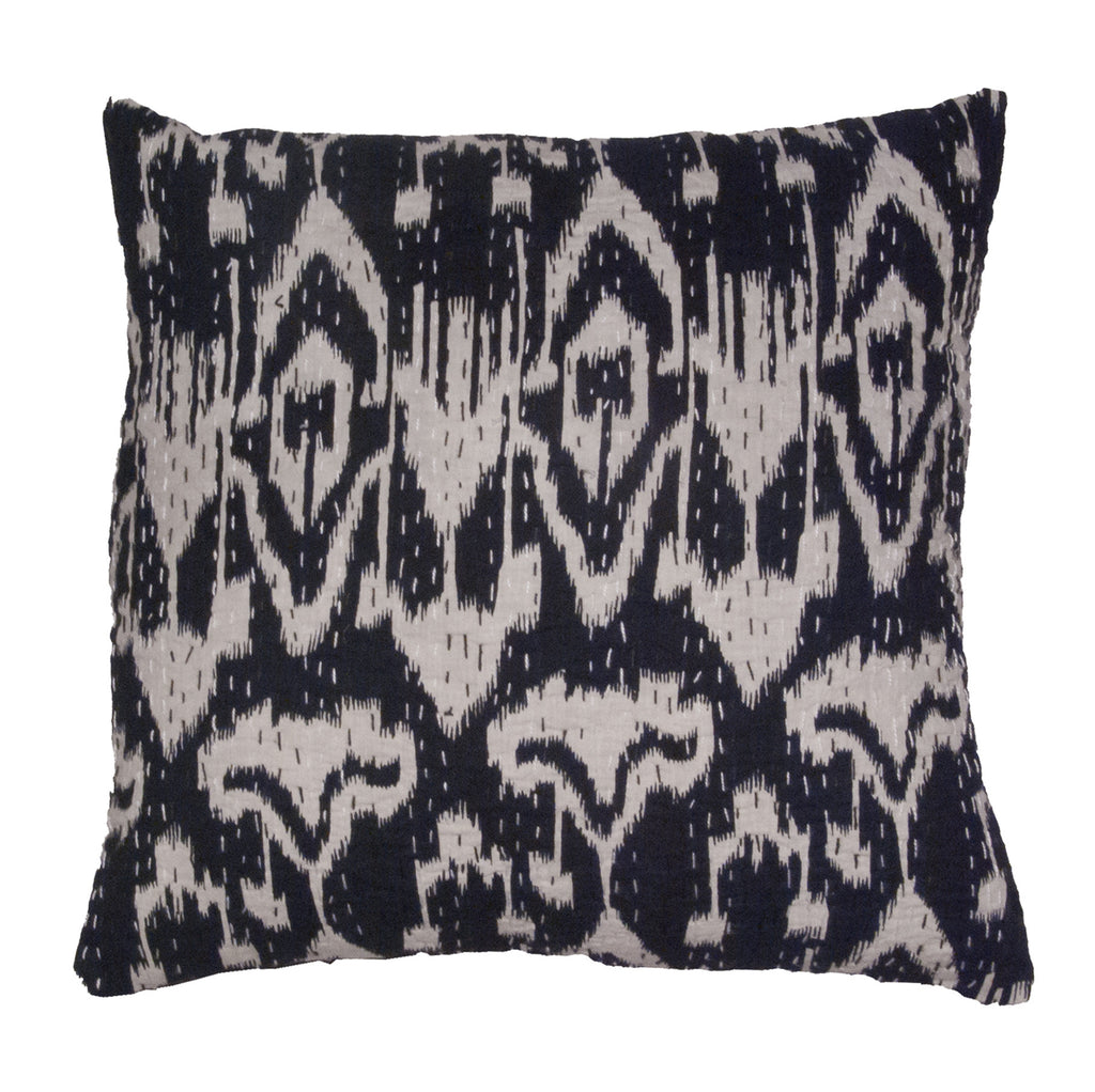 Indian Ikat Kantha Pillow